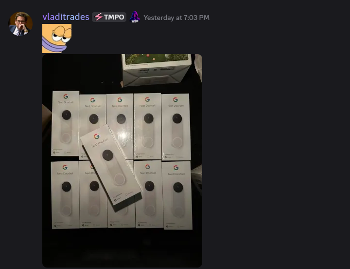 Receipt from vladitrades